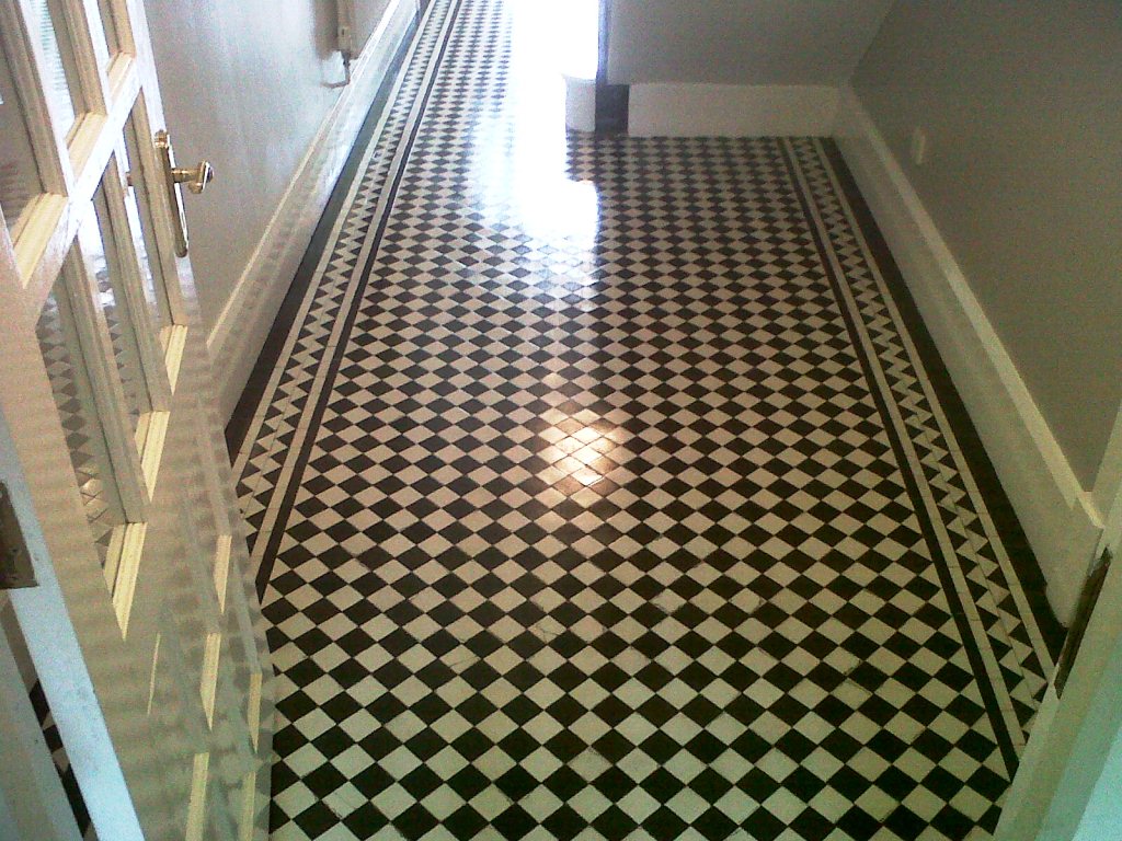 Victorian Tiled Floor After Cleaning