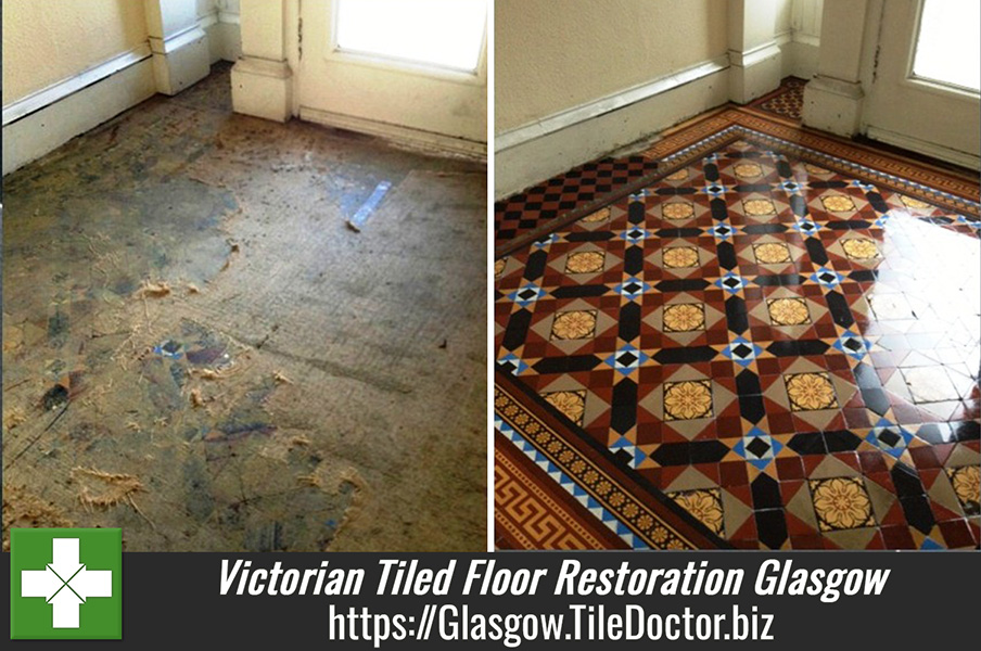 Victorian Tiled Floor Restoration in Glasgow