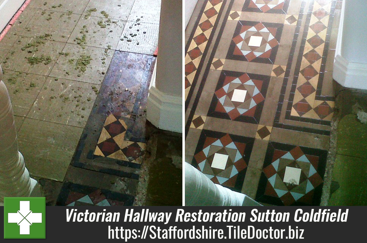 Victorian Tiled Hallway Restoration in Sutton Coldfield