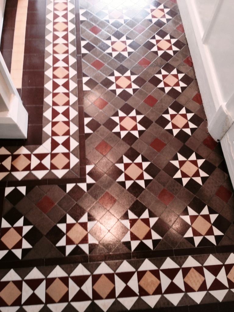 Victorian Tiled Hallway Coventry After Cleaning and Sealing