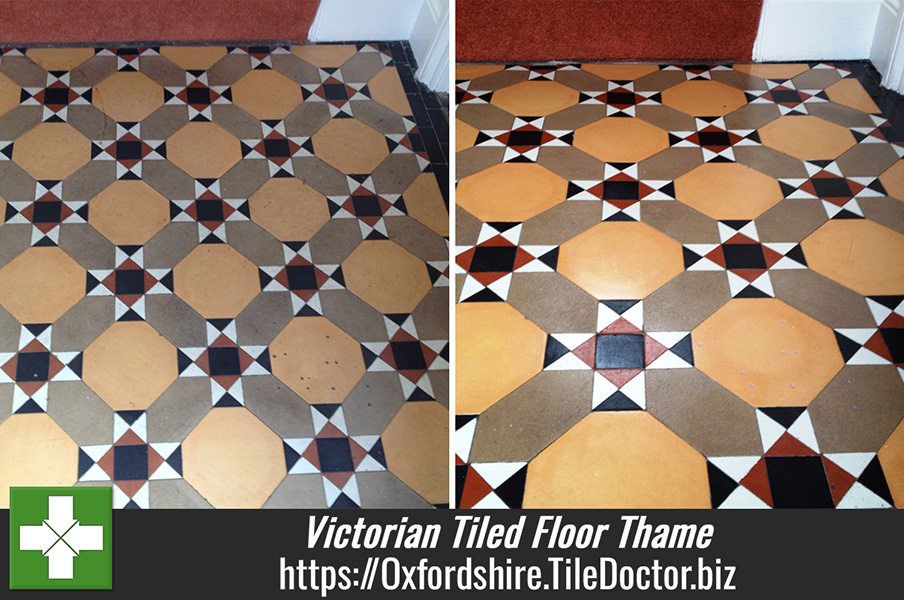 Filling Holes and Restoring Shine on a Victorian Tiled Floor in Thame