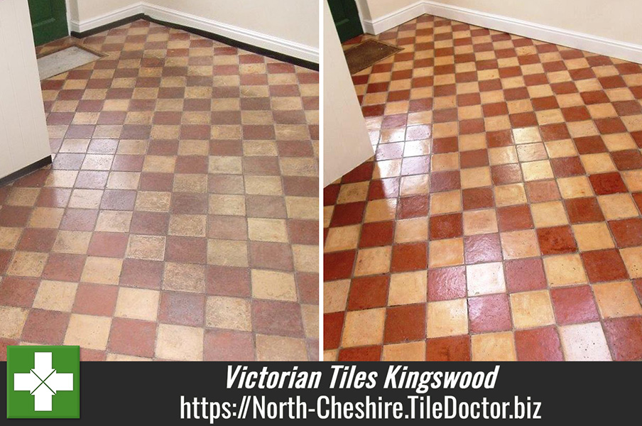 Stained Victorian Tiles restored in Kingswood, Cheshire