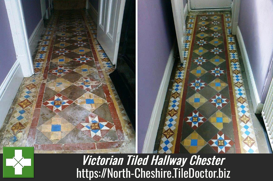 Victorian Tiled Hallway Restored in Chester