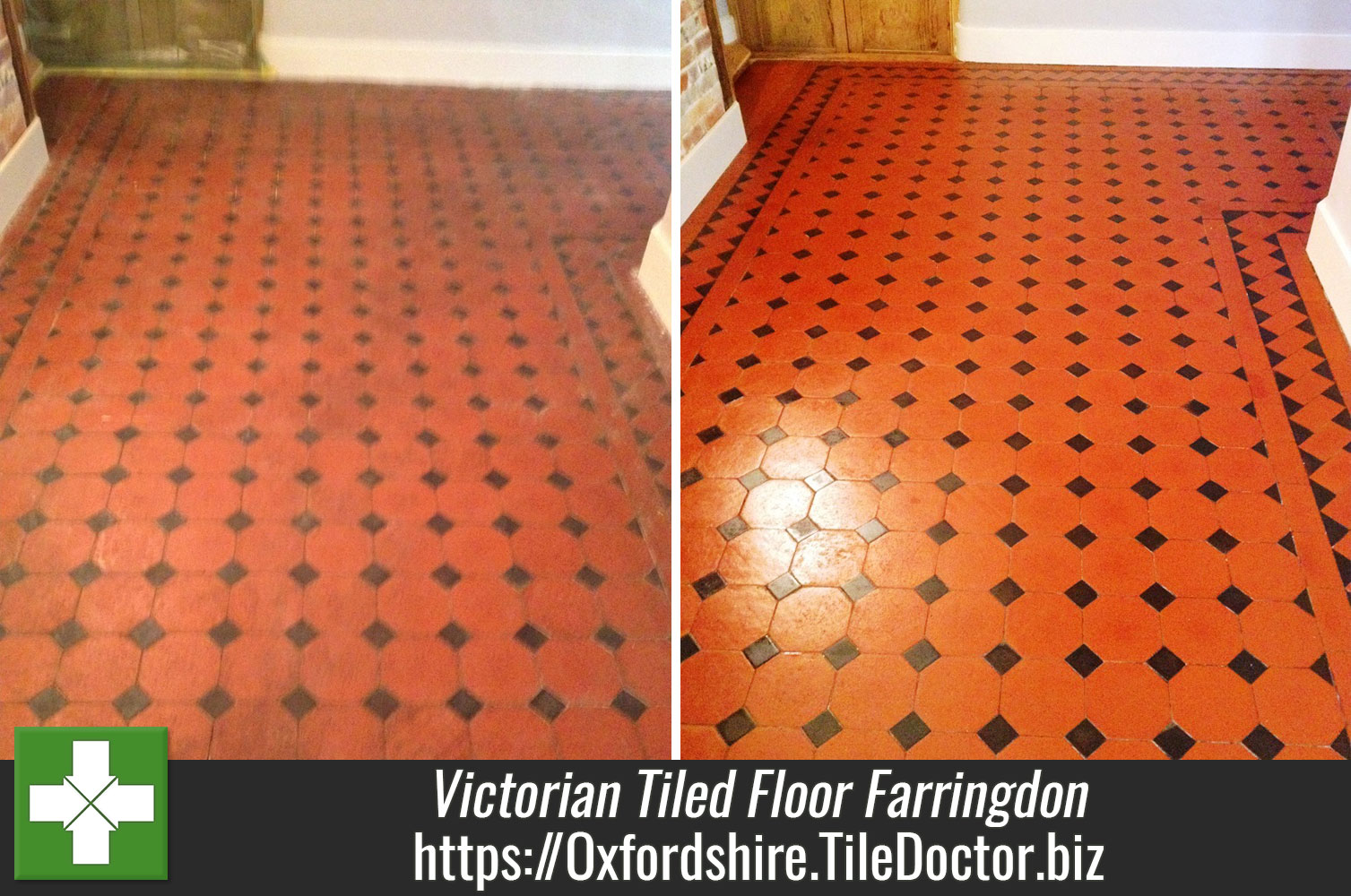 Victorian Tiled Floor Refurbished in Farringdon