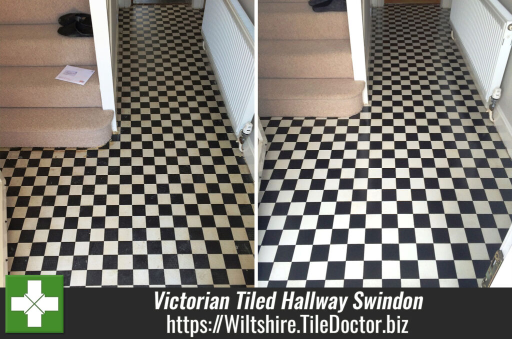Victorian Tiled Hallway Cleaned and Sealed in Swindon