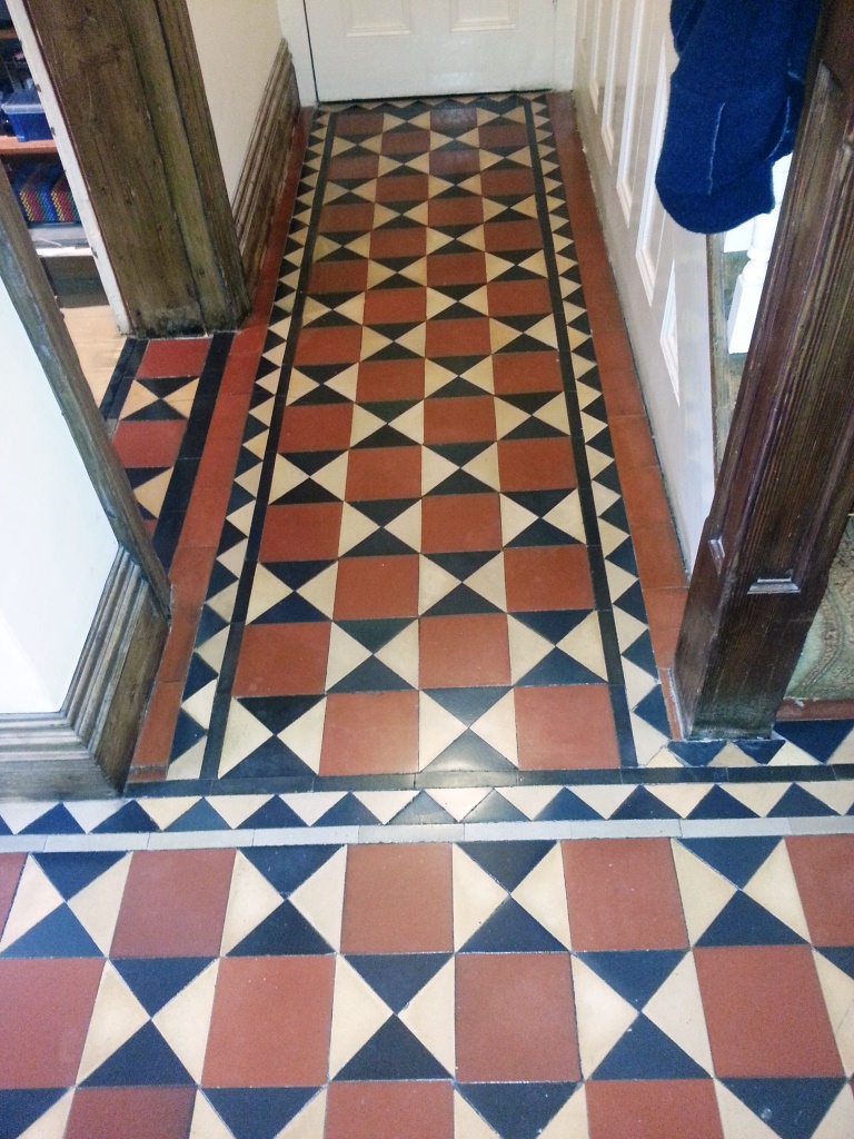 Victorian Tiles after Cleaning in Bedford