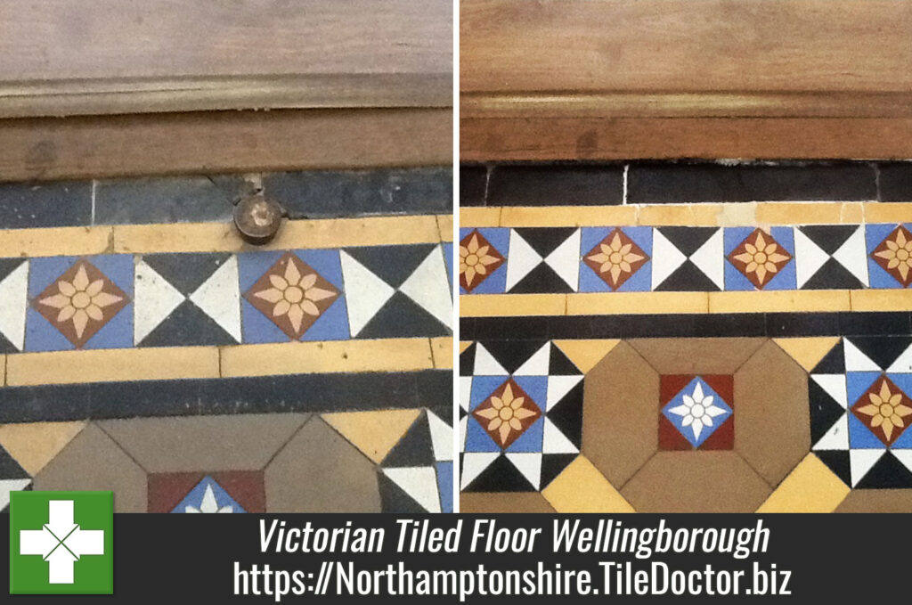 Victorian Tiled Floor Repaired and Cleaned in Wellingborough