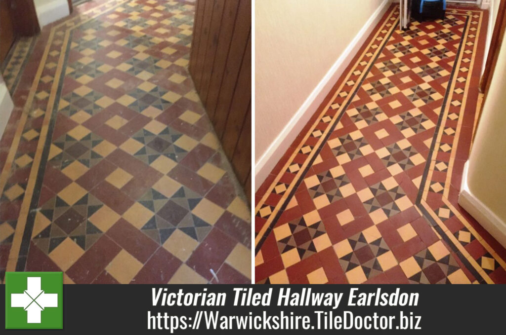 Victorian Tiled Hallway Repaired and Restored in Earlsdon