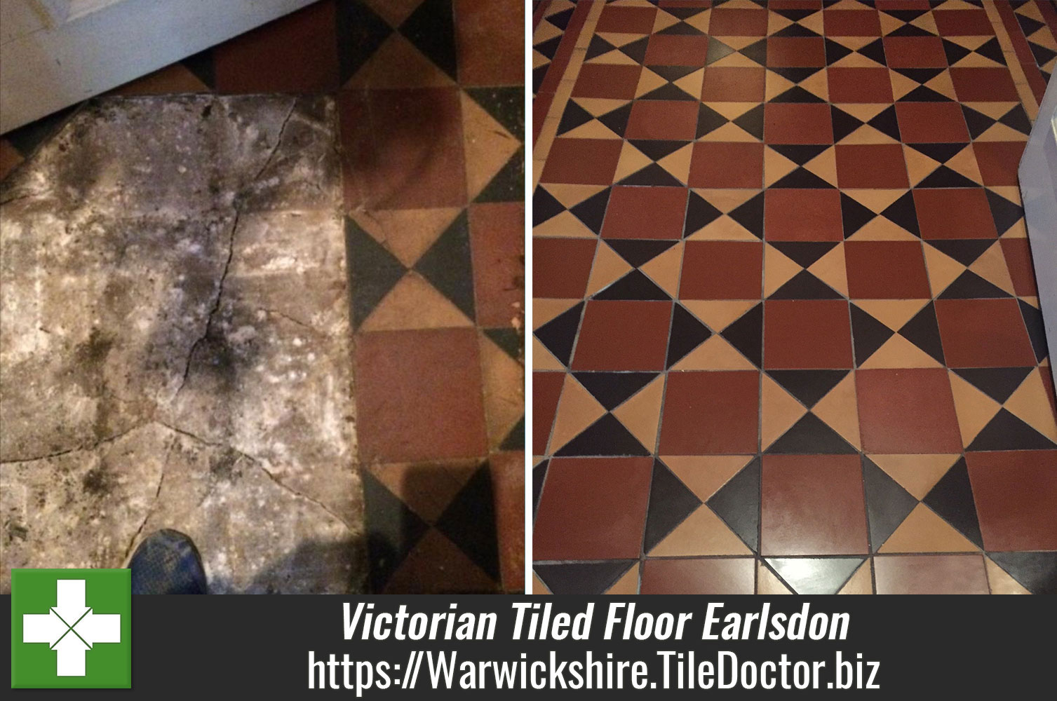 Rebuilding and Restoring a Damaged Victorian Tiled Floor in Earlsdon