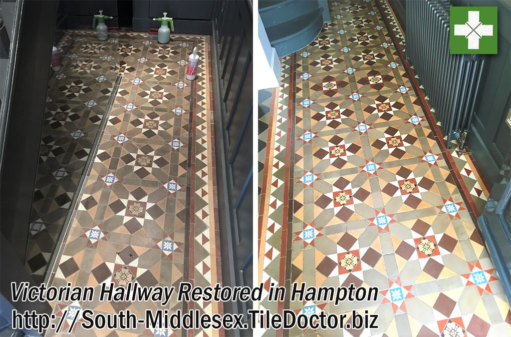 Victorian Hallway Floor Restored in Hampton