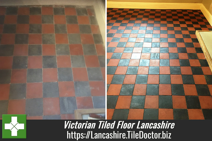 Deep Cleaning a Victorian Tiled Floor in Lancashire