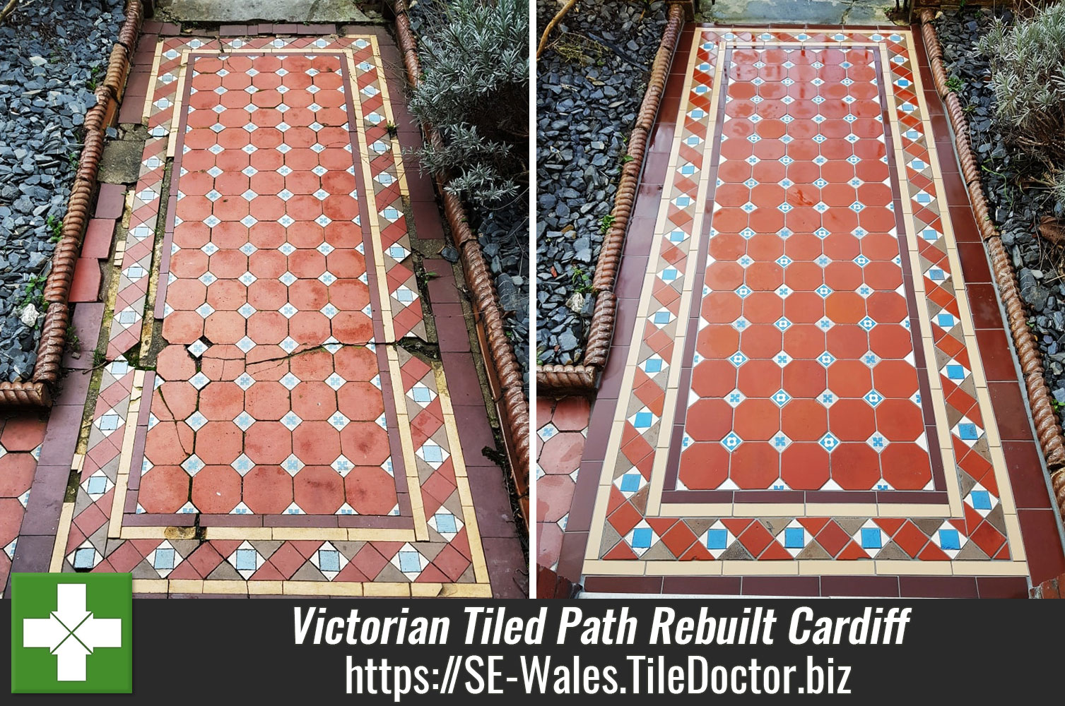 Damaged Victorian Tiled Path Rebuilt in Cardiff