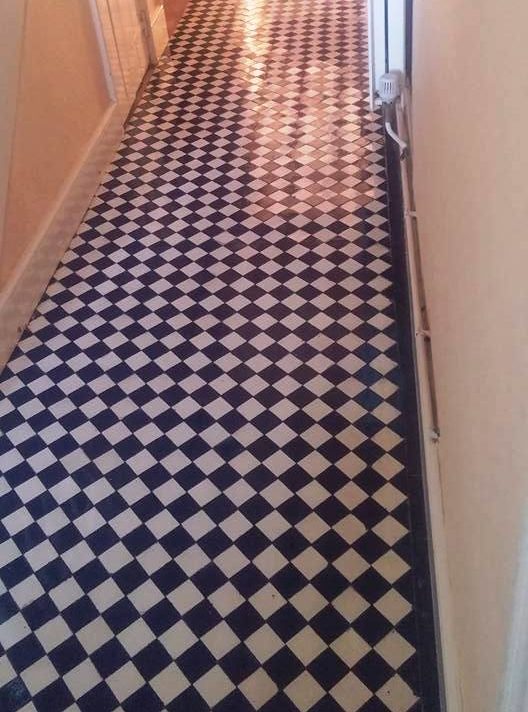 Mid Victorian Tiled Farmhouse Hallway Clyst Hydon After Cleaning