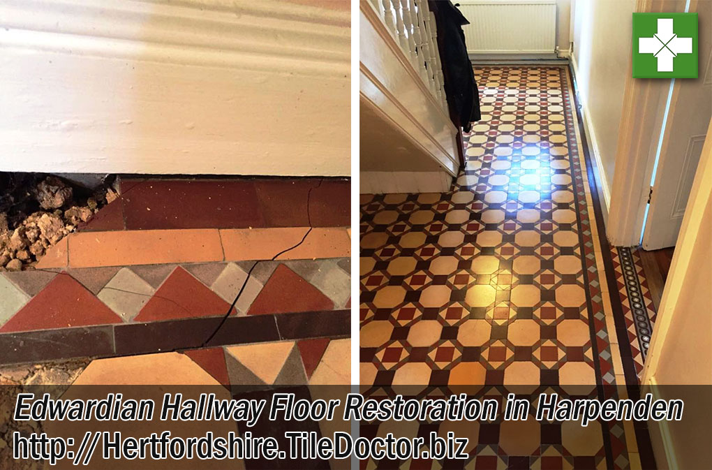 Edwardian Hallway Before and After Restoration Harpenden