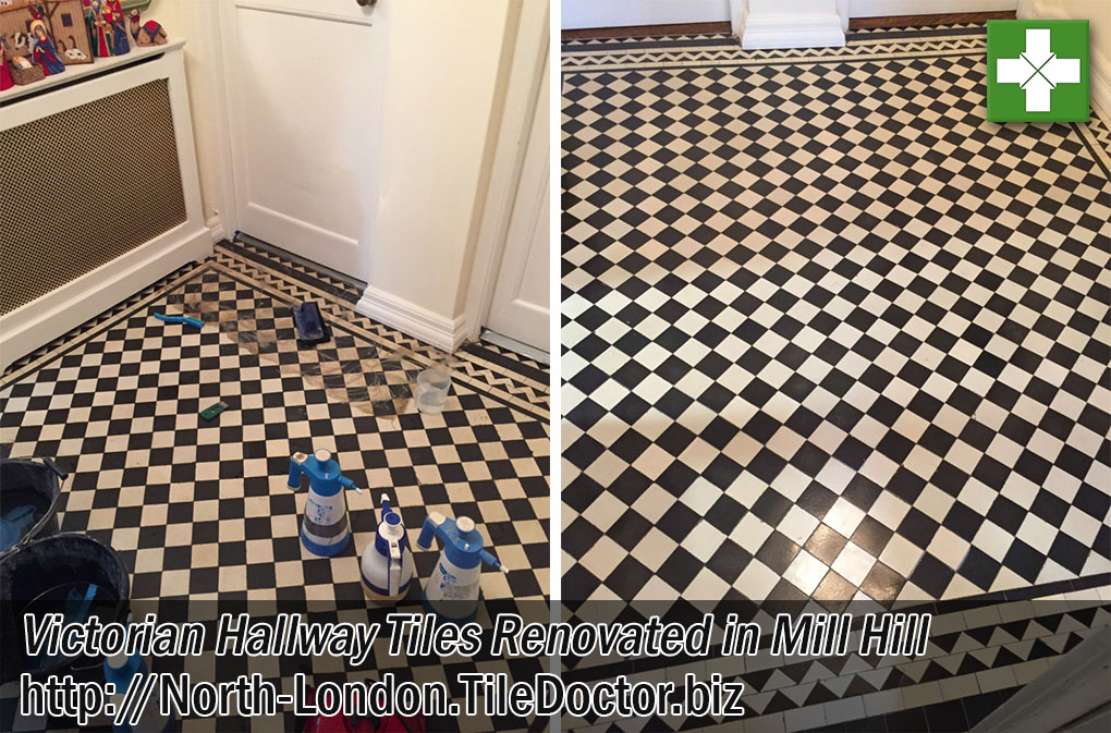 Victorian Hallway Tiles Before After Renovation Mill Hill