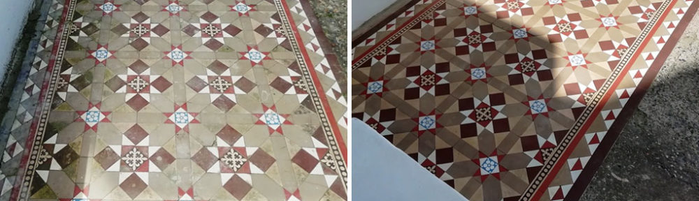 Victorian Tiled Path Before After Renovation Cliftonville Margate