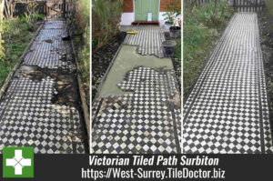 Victorian Black White Pathway Repair Restoration Surbiton
