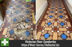 Victorian Tiled Hallway Restoration Camberley Surrey