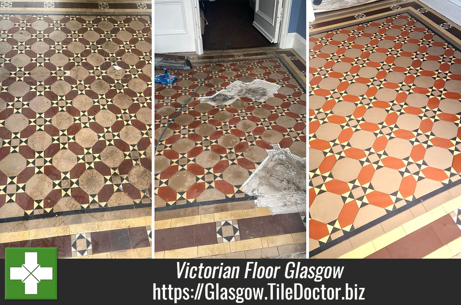 Victorian Tiled Floor Restoration Glasgow West End