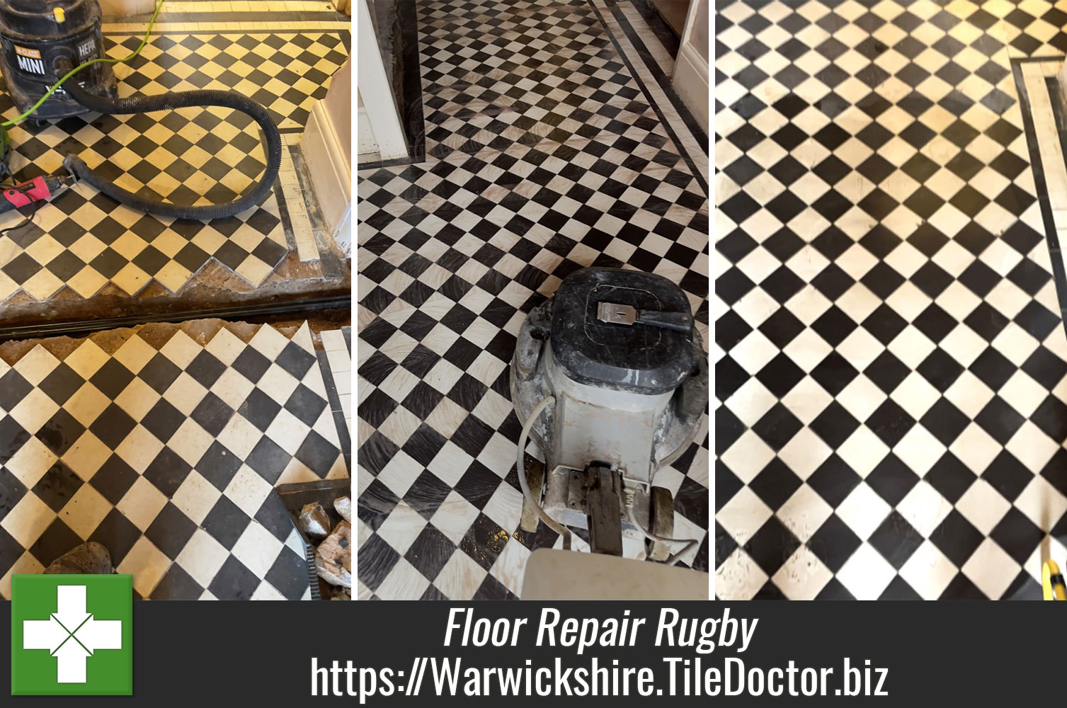 Victorian Floor Tile Repair and Restoration Rugby