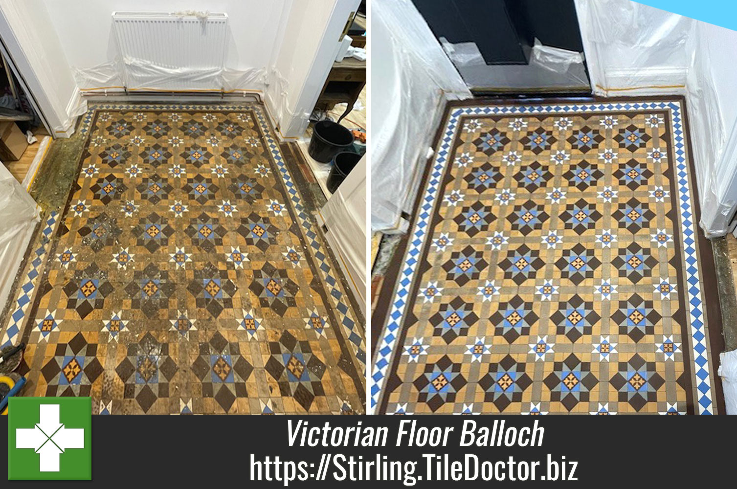 Victorian Tiled Floor Restoration Balloch Loch Lomond