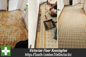 Neglected Victorian Tiled Floor Restoration in Kensington