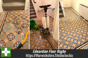 Edwardian Tiled Hallway Floor Repair Restoration Rugby