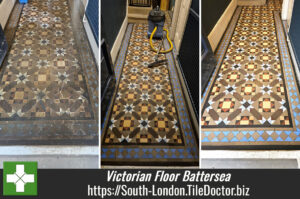 Victorian Tiled Hallway Floor Restoration Battersea